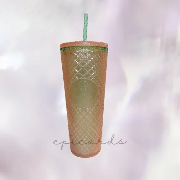 Starbucks | Dining | Starbucks 223 Pearl Peach Jeweled Cold Cup Tumbler  Venti 24oz | Poshmark